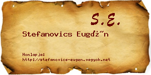 Stefanovics Eugén névjegykártya